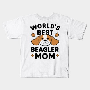 World's Greatest Beagle Mom Funny Dog Mama Pet Lover Kids T-Shirt